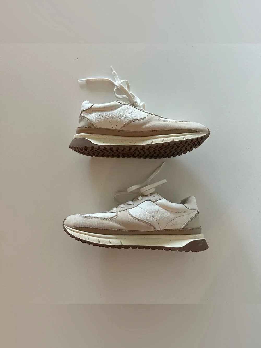 Madewell Kickoff Trainer Sneakers Antique Cream 9 Nubuck Leather Minimalist  Goo